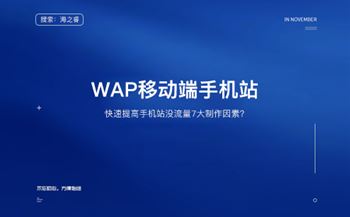 快速提高移動(dòng)端手機(jī)站沒流量7大制作因素